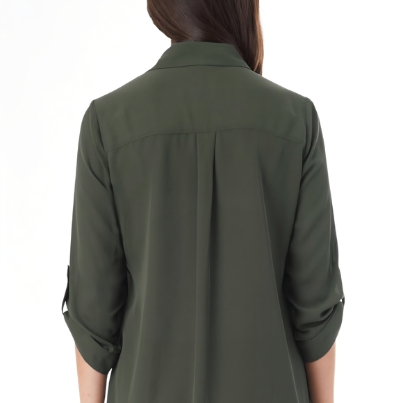 Iz Byer Dark Green Button-Down Shirt - Picture 3 of 6